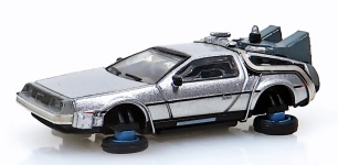 NPE Modellbau NA88219 - H0 - DeLorean Zeitmaschine mit schwarzer Inneneinrichtung
